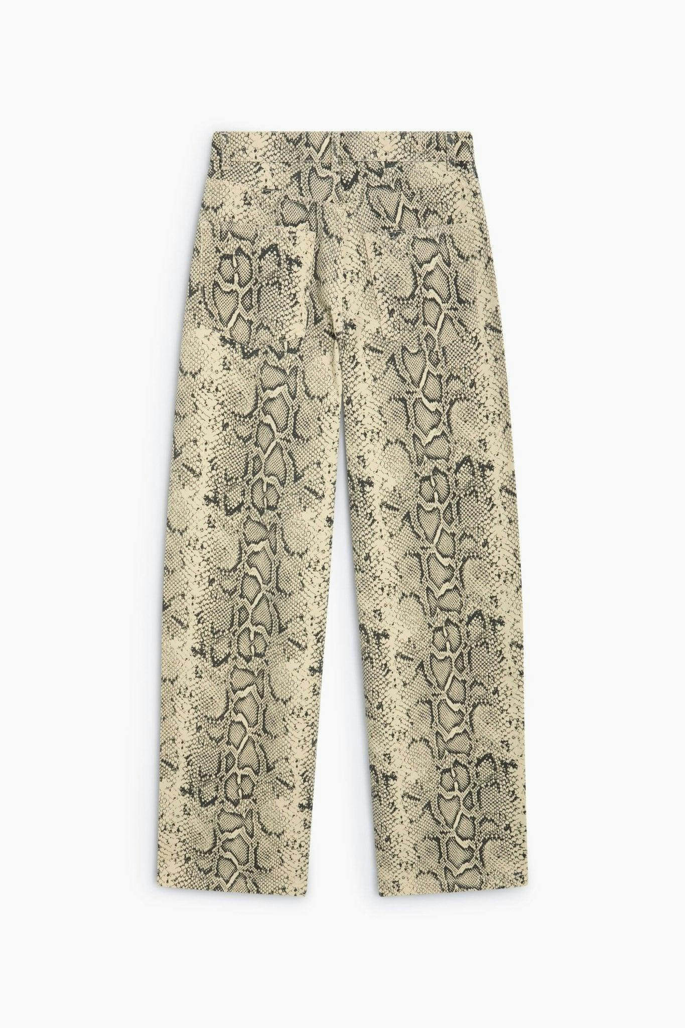 TNS Denim Woman Barrel Trouser Snake Print