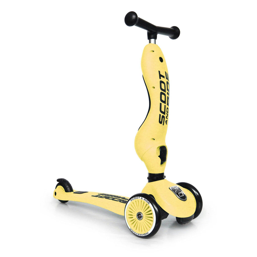 HighwayKick 1 Scooter and Ride On Toy Lemon