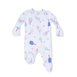 Floral Pickleball - 2 Way Zipper Footie