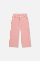 Stretch Corduroy Wide Leg Pants Pink