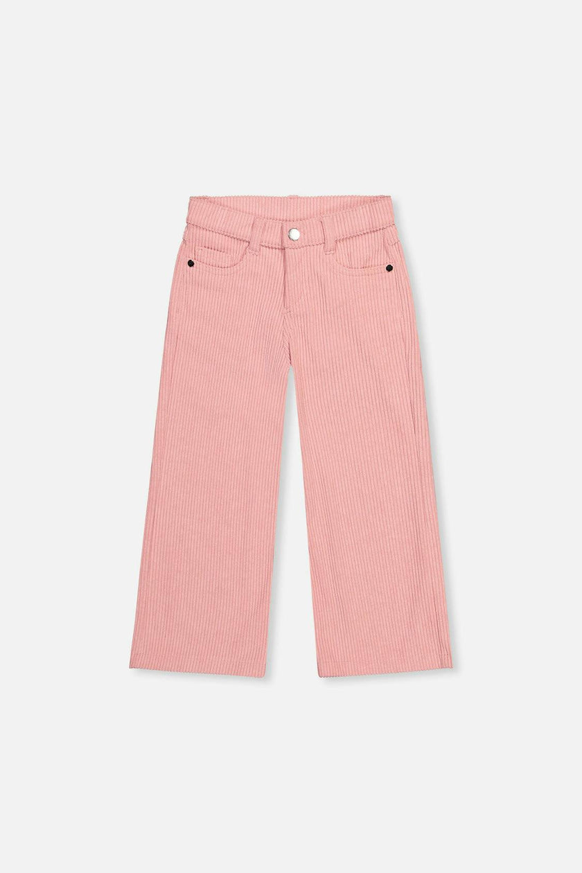 Stretch Corduroy Wide Leg Pants Pink