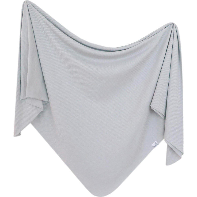 Ash Rib Knit Swaddle Blanket