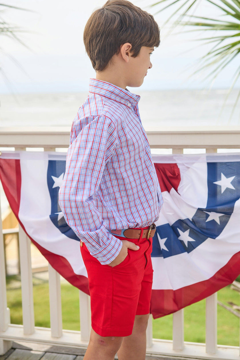 Button Down Shirt - Patriotic Plaid