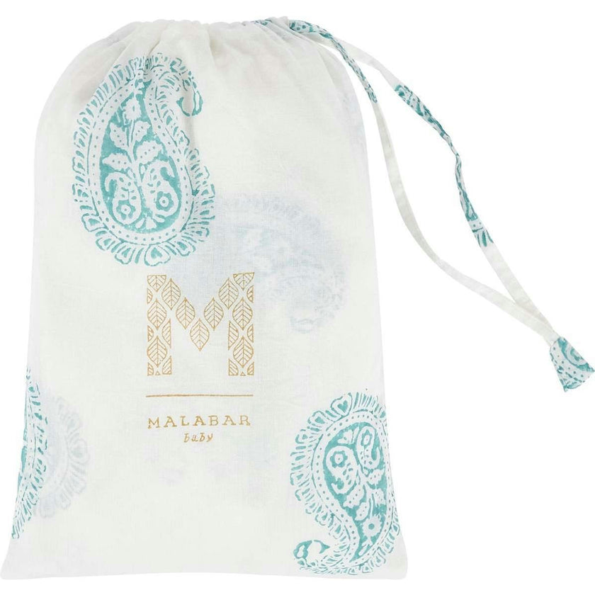 Block-Printed Cotton Fitted Crib Sheet