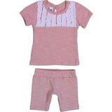 Tux Ruffle 2-Piece Top & Short Set