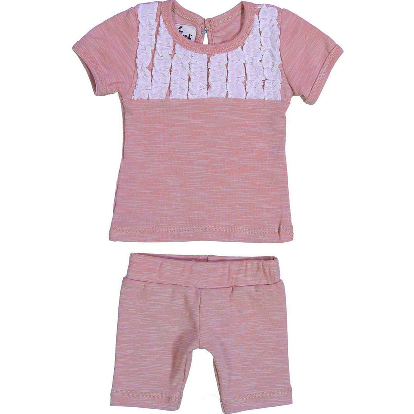 Tux Ruffle 2-Piece Top & Short Set