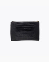 Insulated Small Snack Pouch, Black Croc