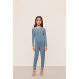 Kids TENCEL Modal Unisex Long PJ Set, Blue