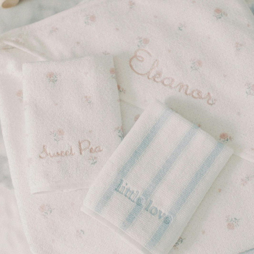 Seaside Stripes Washcloth - Ocean