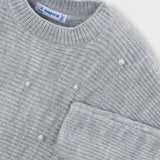 Gray Pearl Knit Sweater