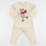 Iceskating Bear Baby Rib 2pc Set