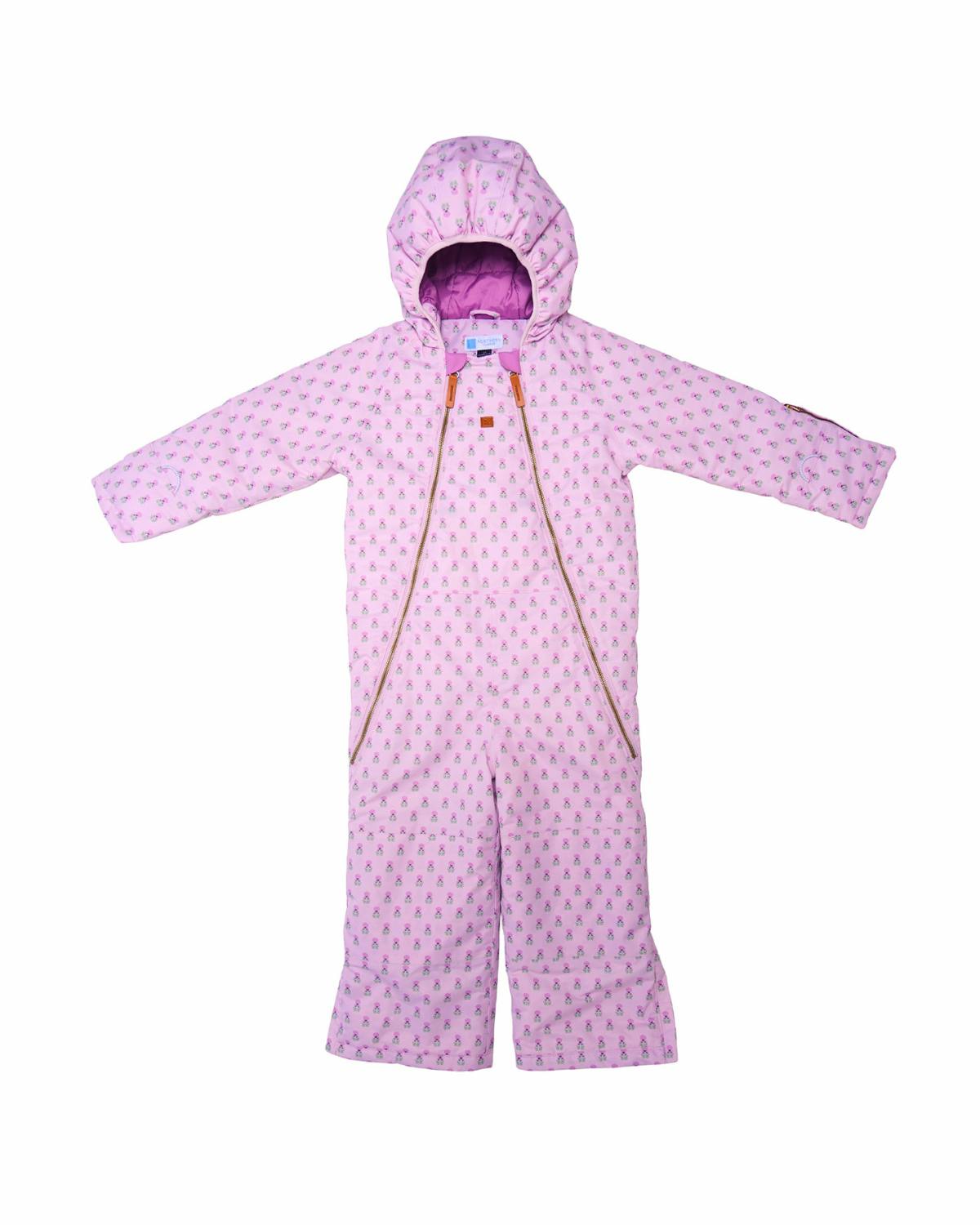Kids Snowsuit in Pink Marigold