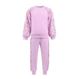 Lavender Sequin Joggers Set