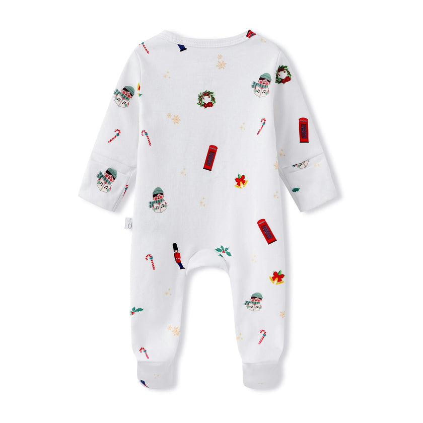 Organic Cotton Magnetic Footie Pajama - London