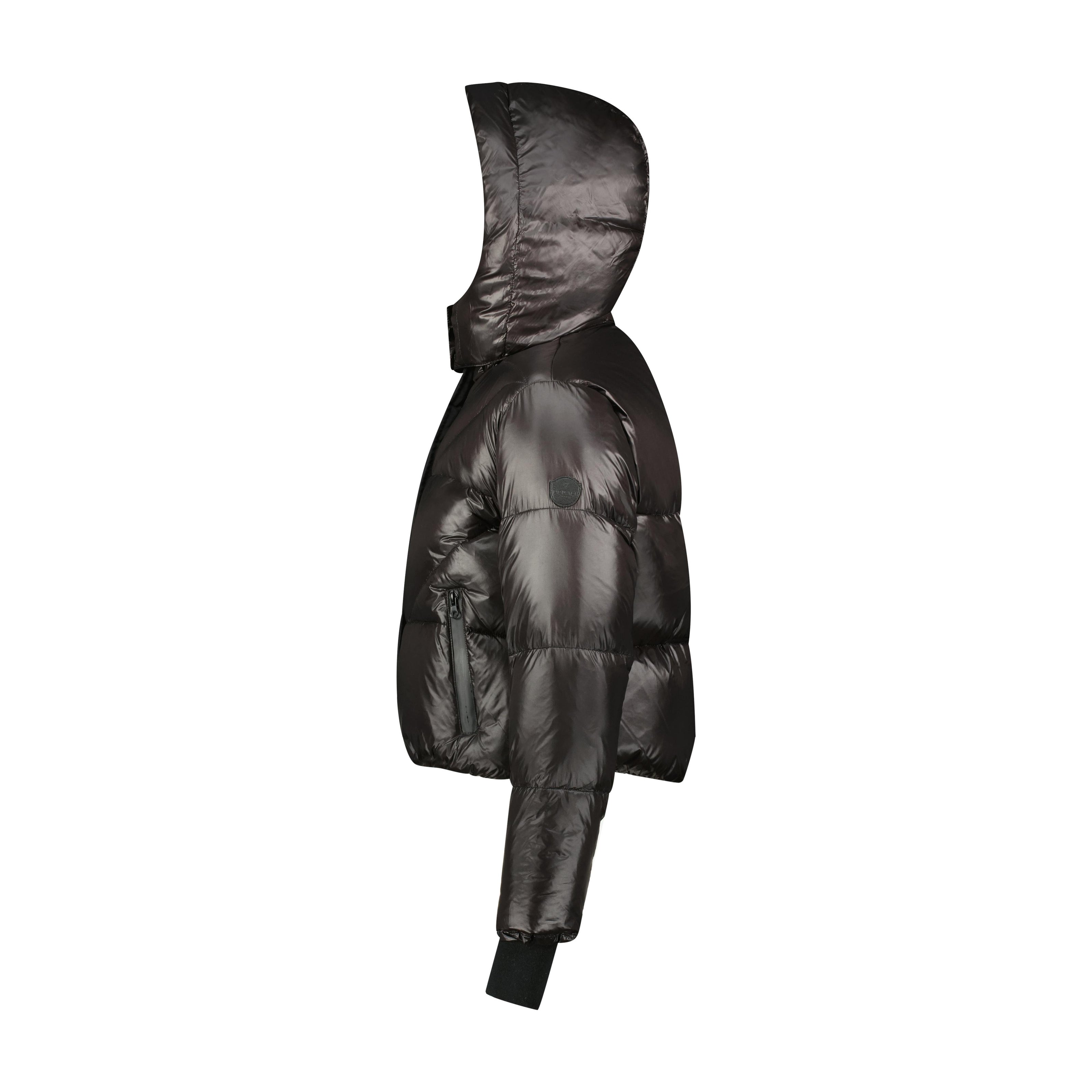 Mixed Media Teen Bomber - Black