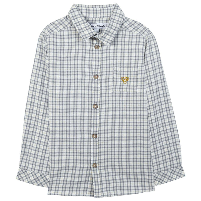 Plaid Long Sleeve Button-Down Shirt