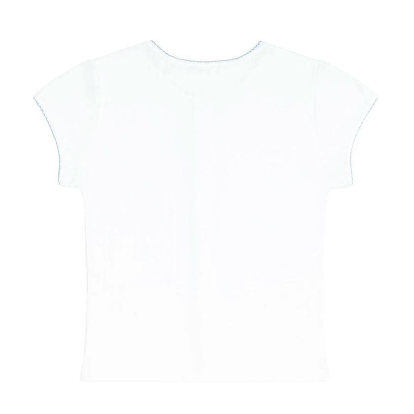 women's white pointelle short sleeve cardigan
