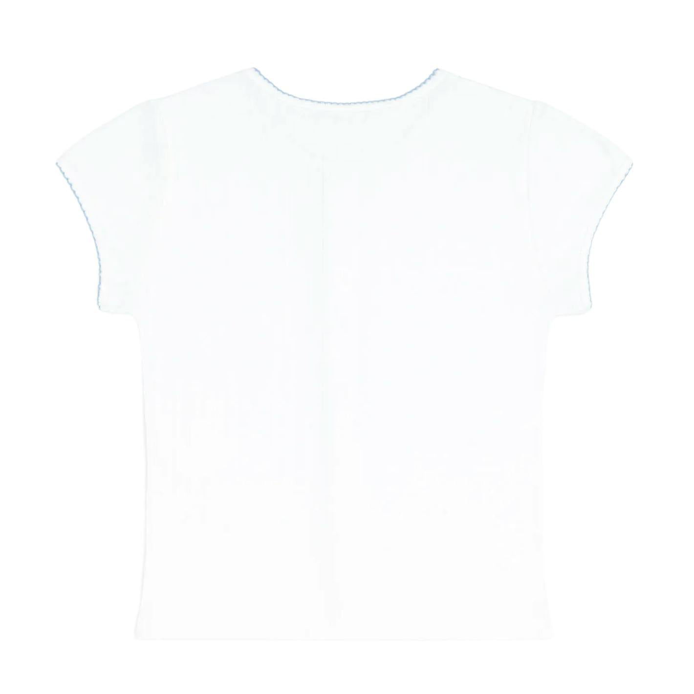 women's white pointelle short sleeve cardigan