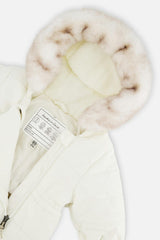 Baby One Piece Snowsuit For Car Seats Off White