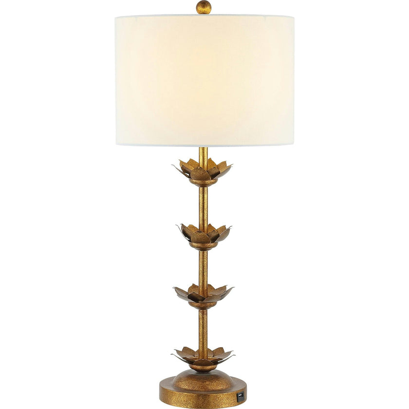 Lani Leaf Table Lamps with USB Port
