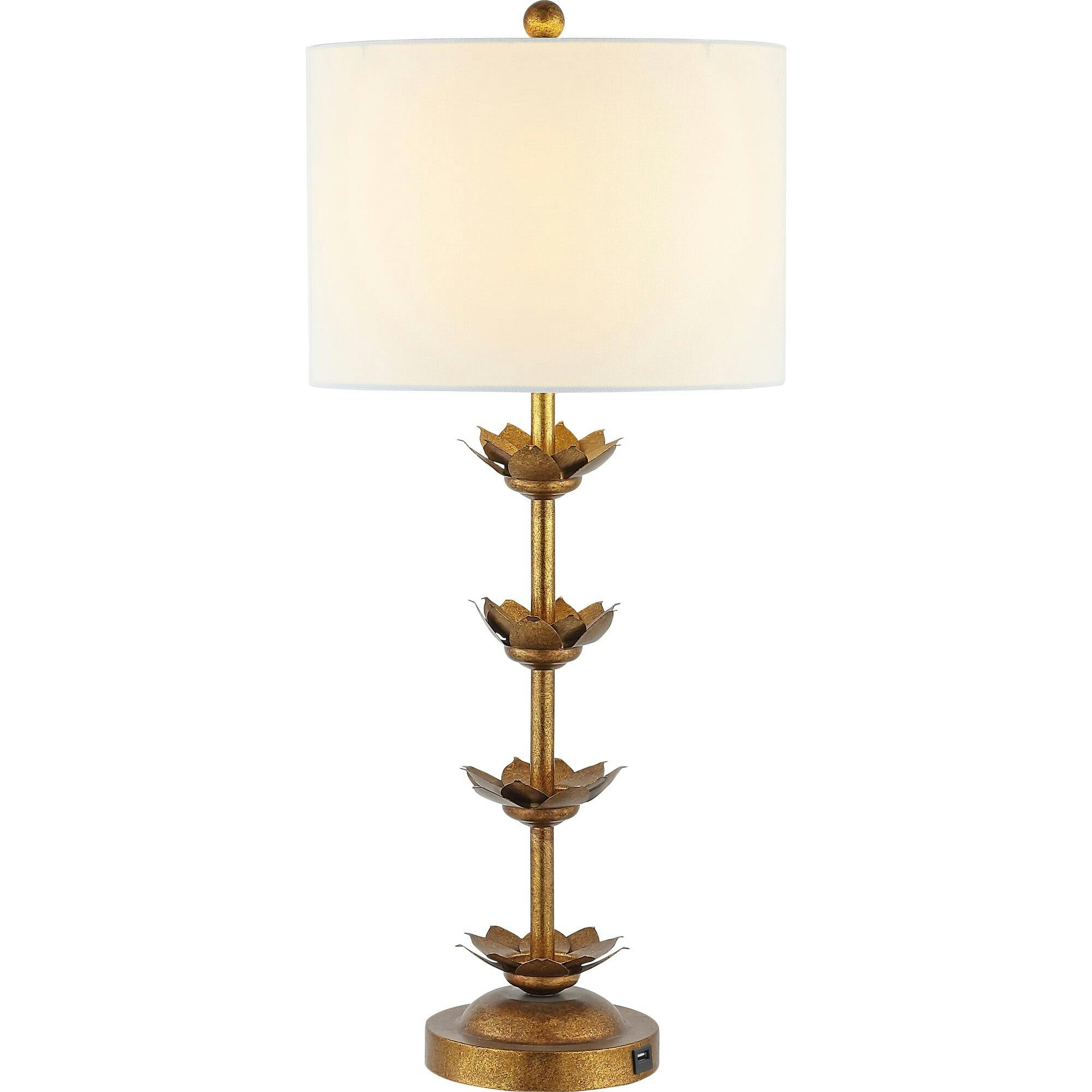 Lani Leaf Table Lamps with USB Port