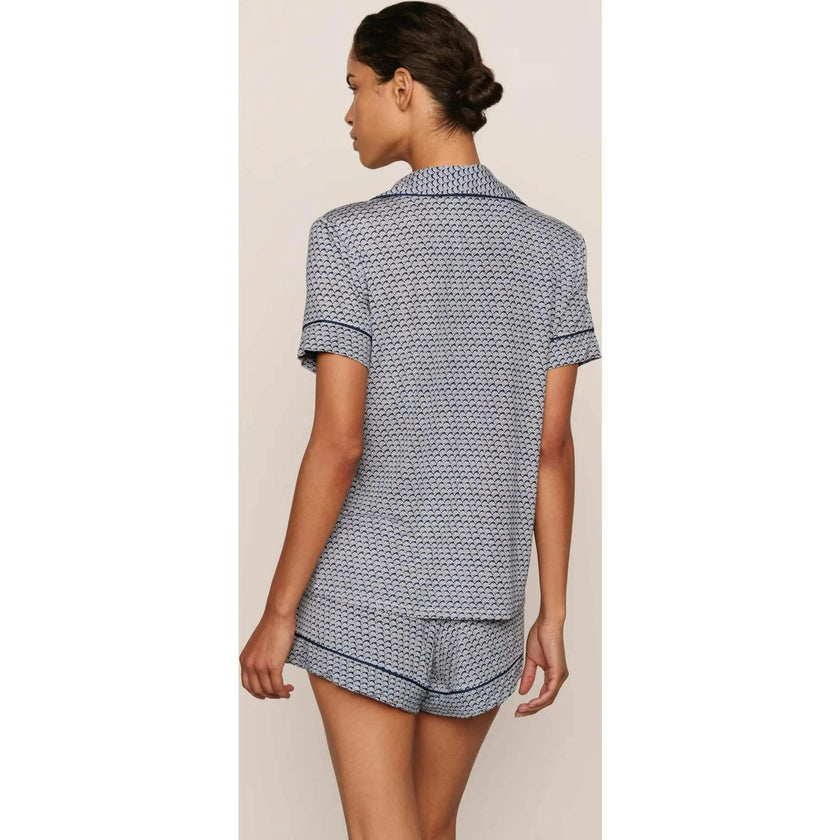 Gisele Printed TENCEL™ Modal Relaxed Short PJ Set, Blue
