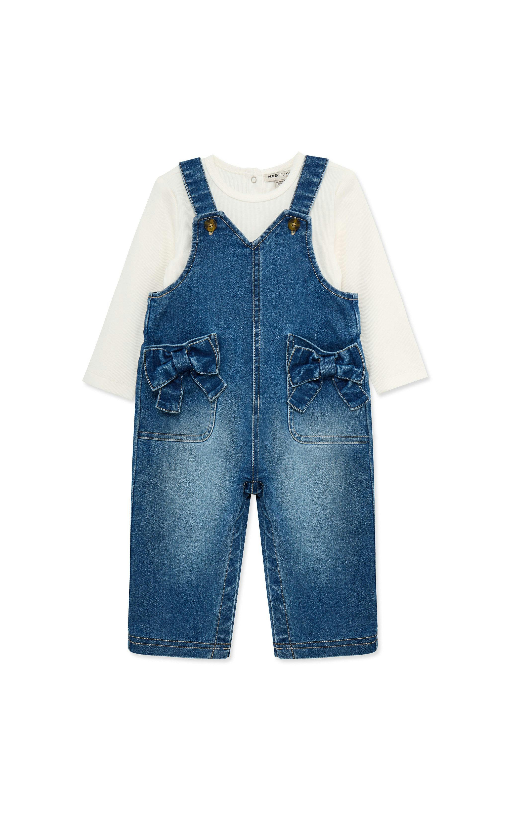 Bow Pocket Overall Set (2T-4T)