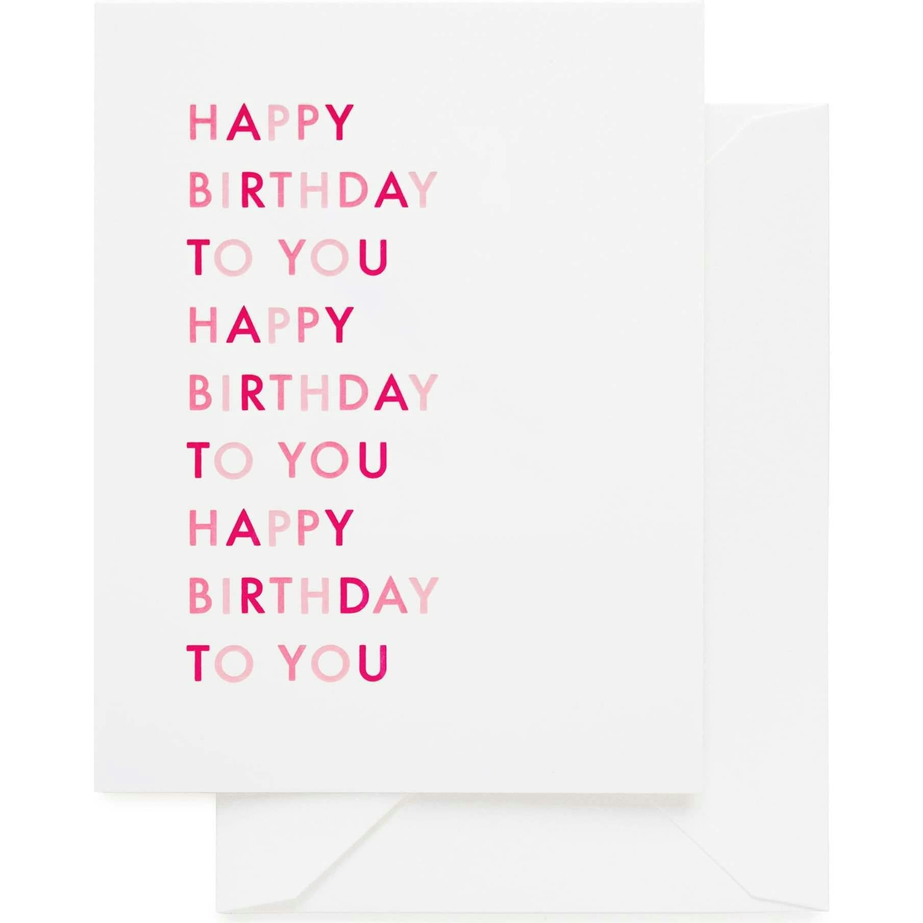 Happy Birthday To You Card