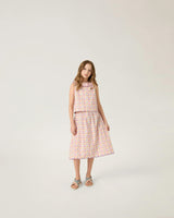 Organic Picnic Skirt in Scallop Plaid