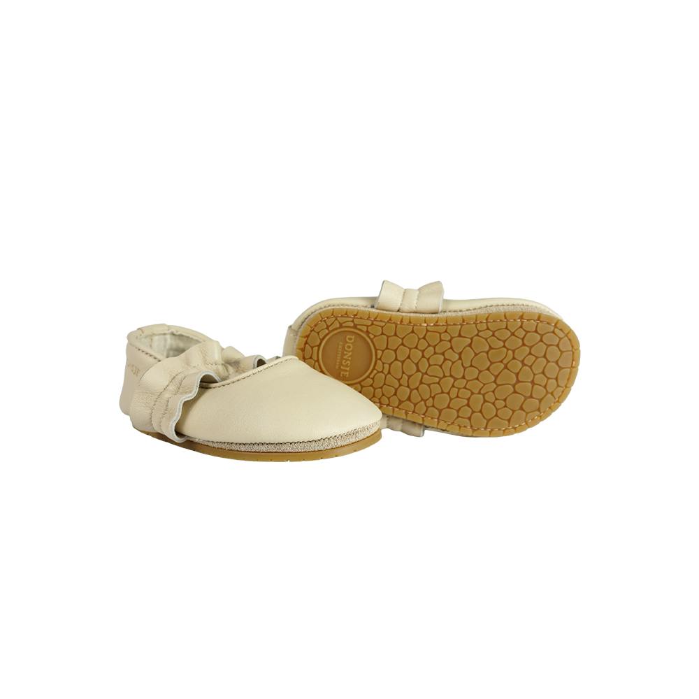 Audrie Ballerinas | Cream Leather