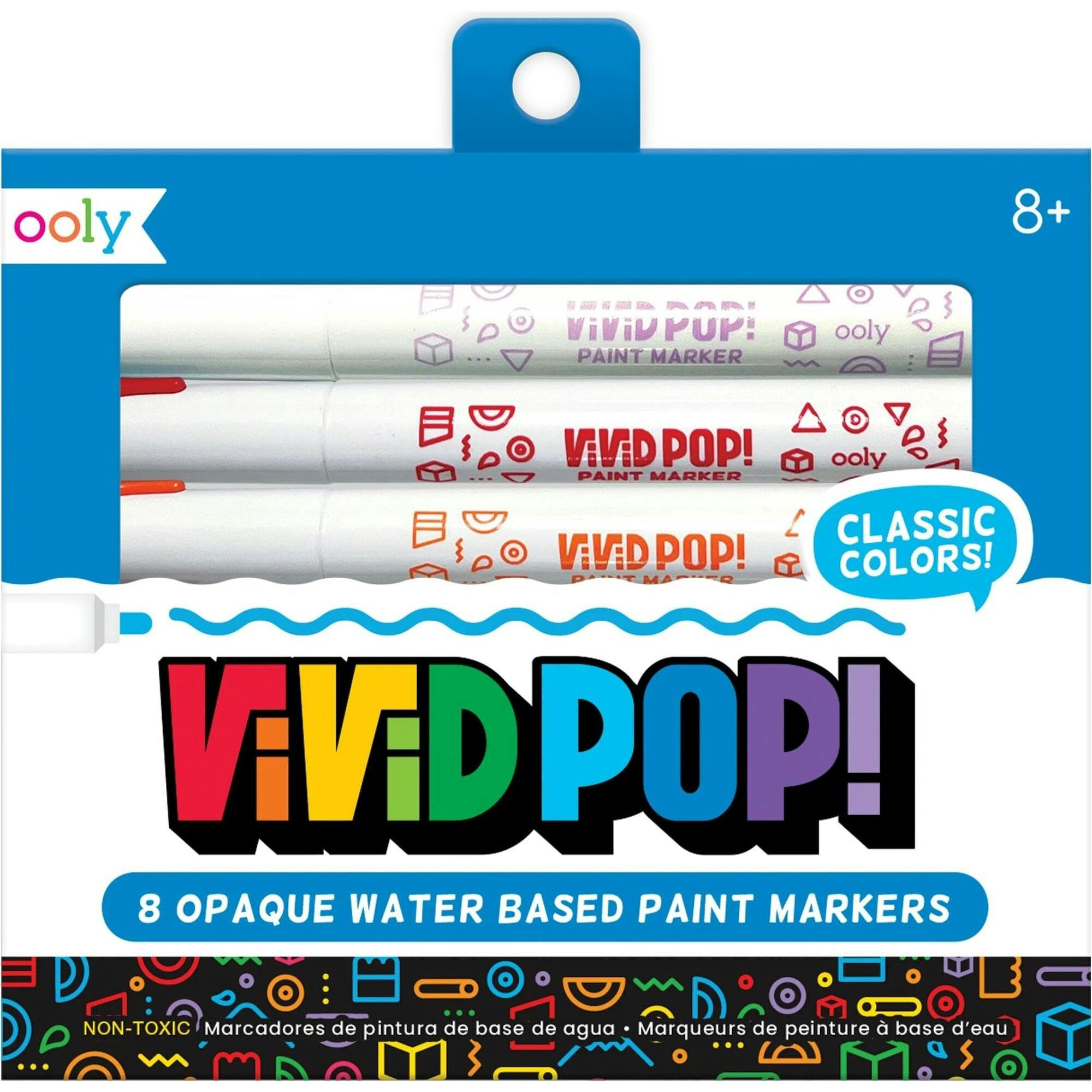 Vivid Pop! Water Based Paint Markers - Set of 8