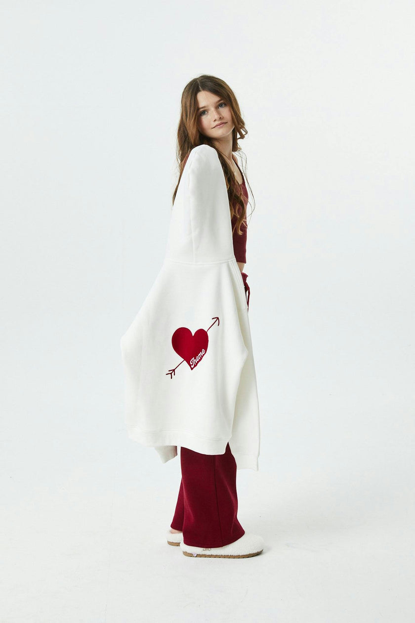 Lea White French Terry Oversized Hoodie - Ace