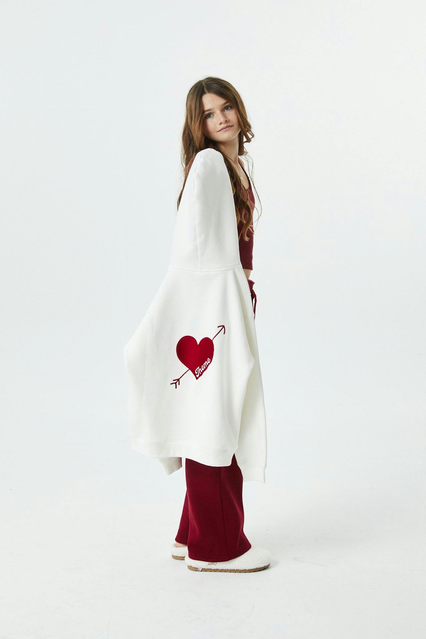 Lea White French Terry Oversized Hoodie - Ace