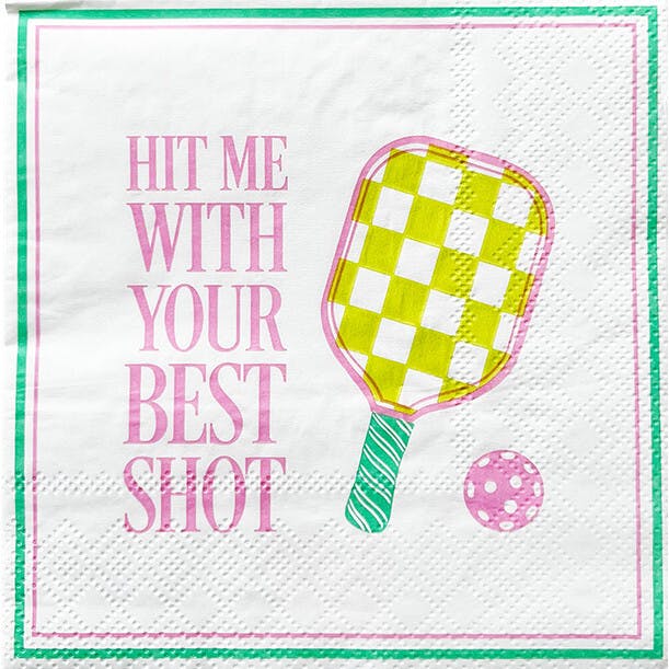 Pickleball Social Club "Hit Me With Your Best Shot" Cocktail Napkins