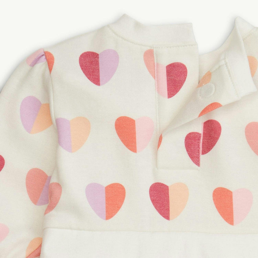 Magnetic Sweatshirt Tutu Dress HEARTS