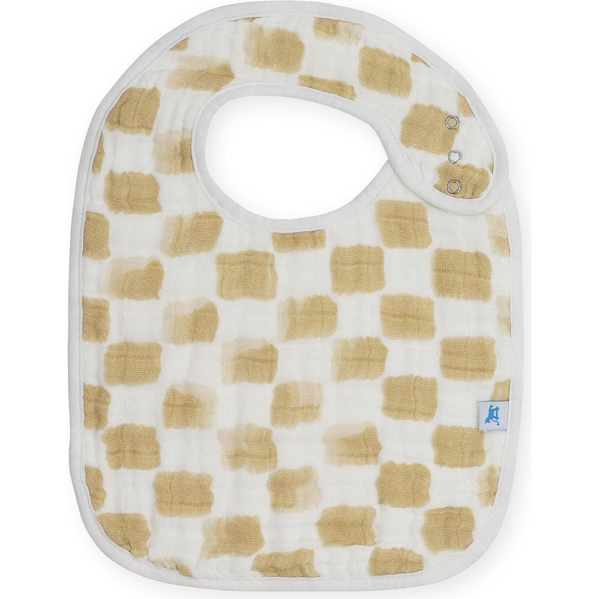 Cotton Muslin Classic Bib 3 Pack - Adobe Checker