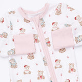Christmas Teddy Bears Pink - Convertible Romper