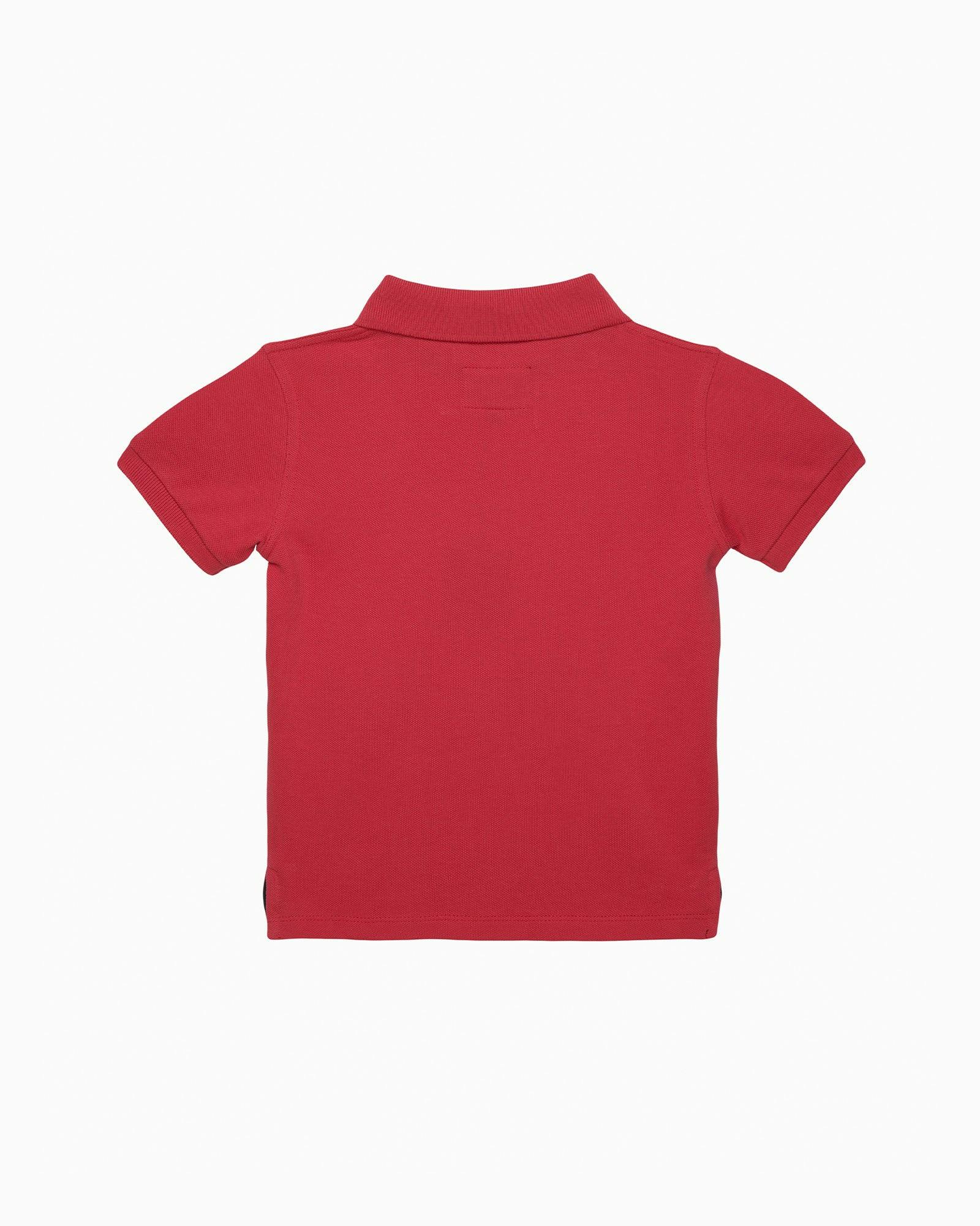 Harry Piqué Polo in Red
