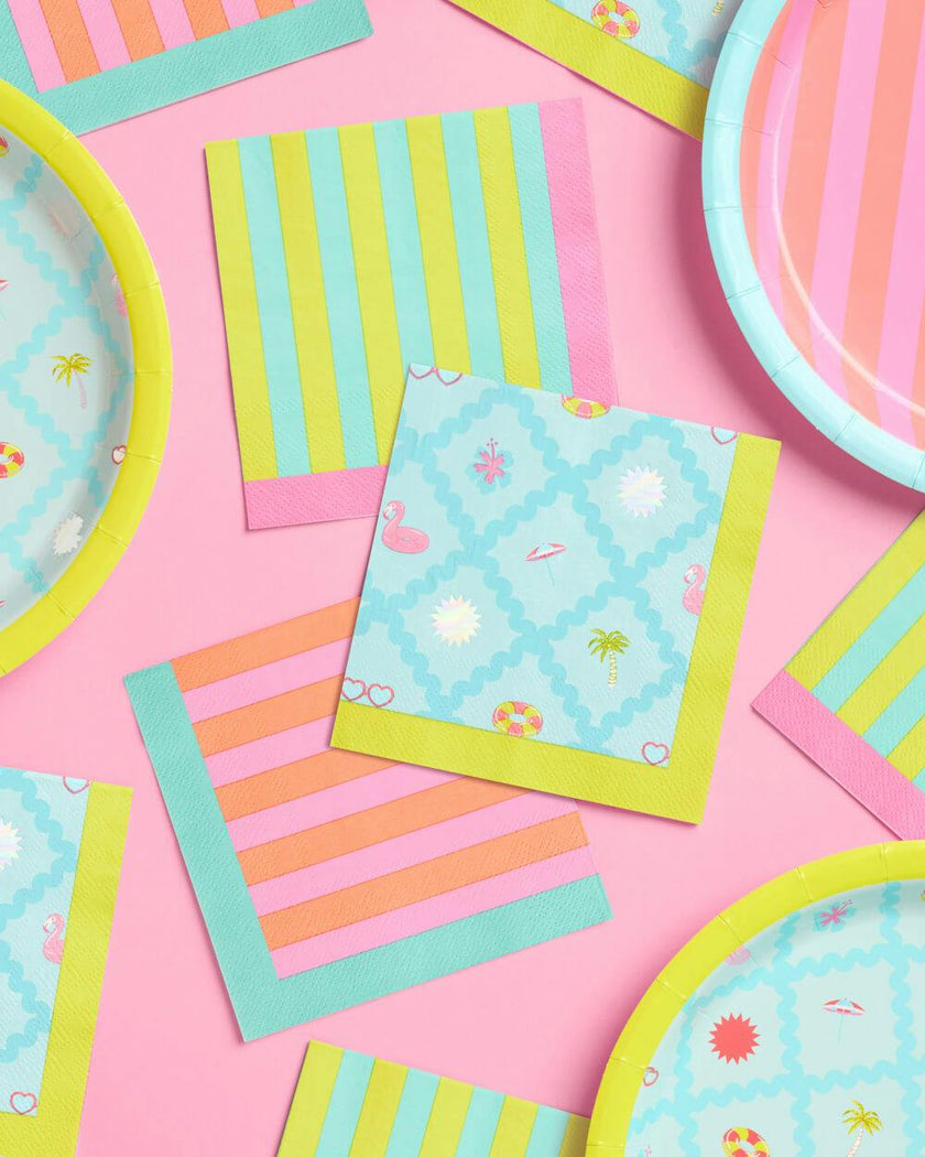 Pool Party Napkins - 24 paper napkins