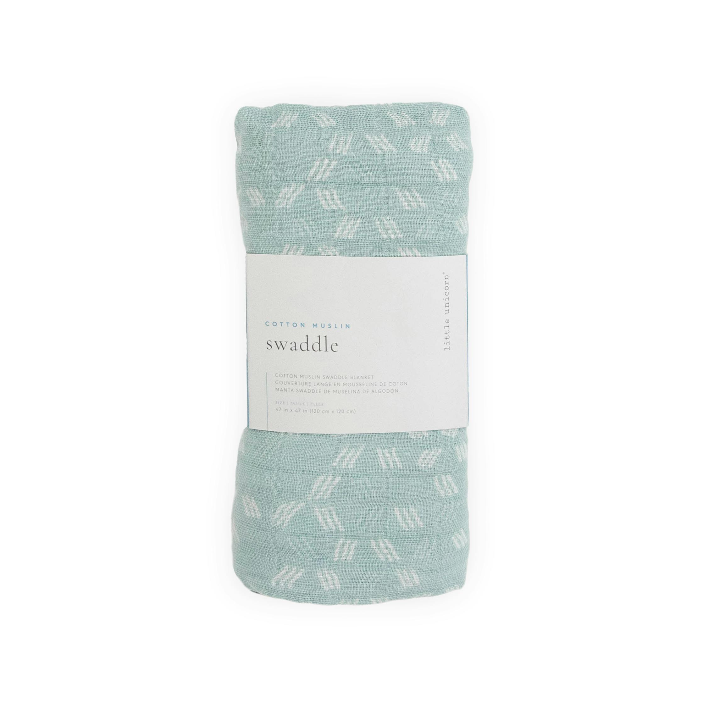 Cotton Muslin Swaddle Blanket - Misty Field
