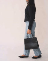 Large, Insulated, Chic Lunchbox, Black