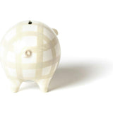 Gingham Piggy Bank