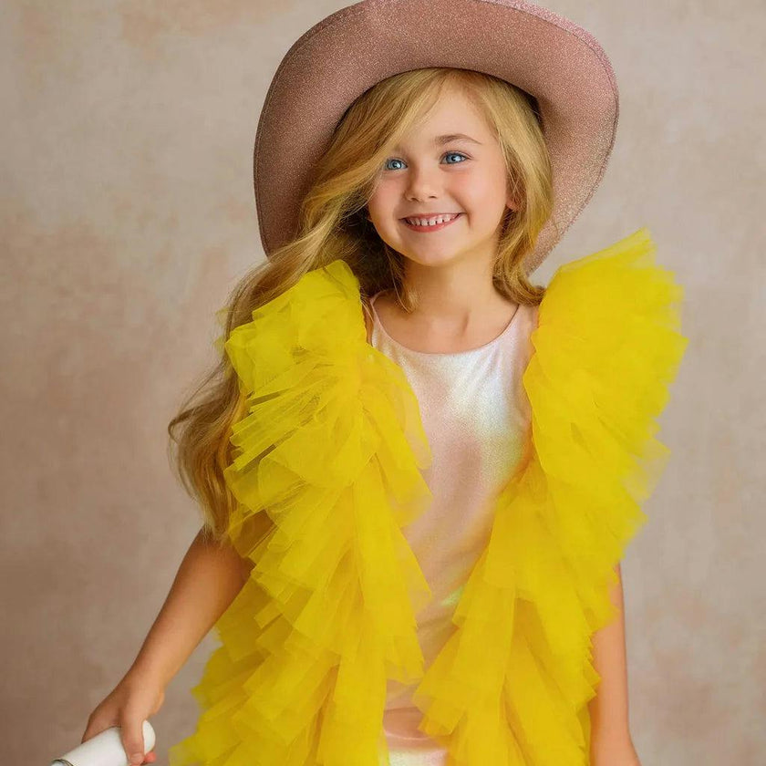 Radiant Yellow Fairy Wings Dress