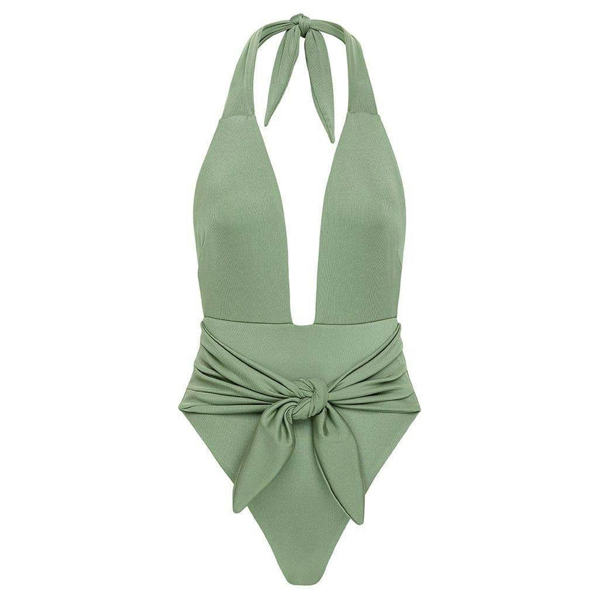 Women's Rib Tropez Tie-Up One-Piece Swimsuit