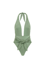 Women's Rib Tropez Tie-Up One-Piece Swimsuit