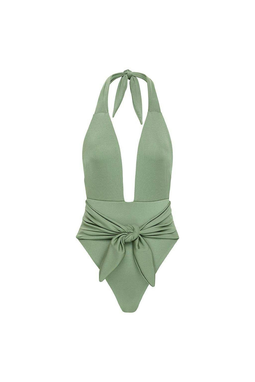 Women's Rib Tropez Tie-Up One-Piece Swimsuit