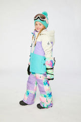 Two Piece Teknik Snowsuit Multicolored With A Diamond Pattern