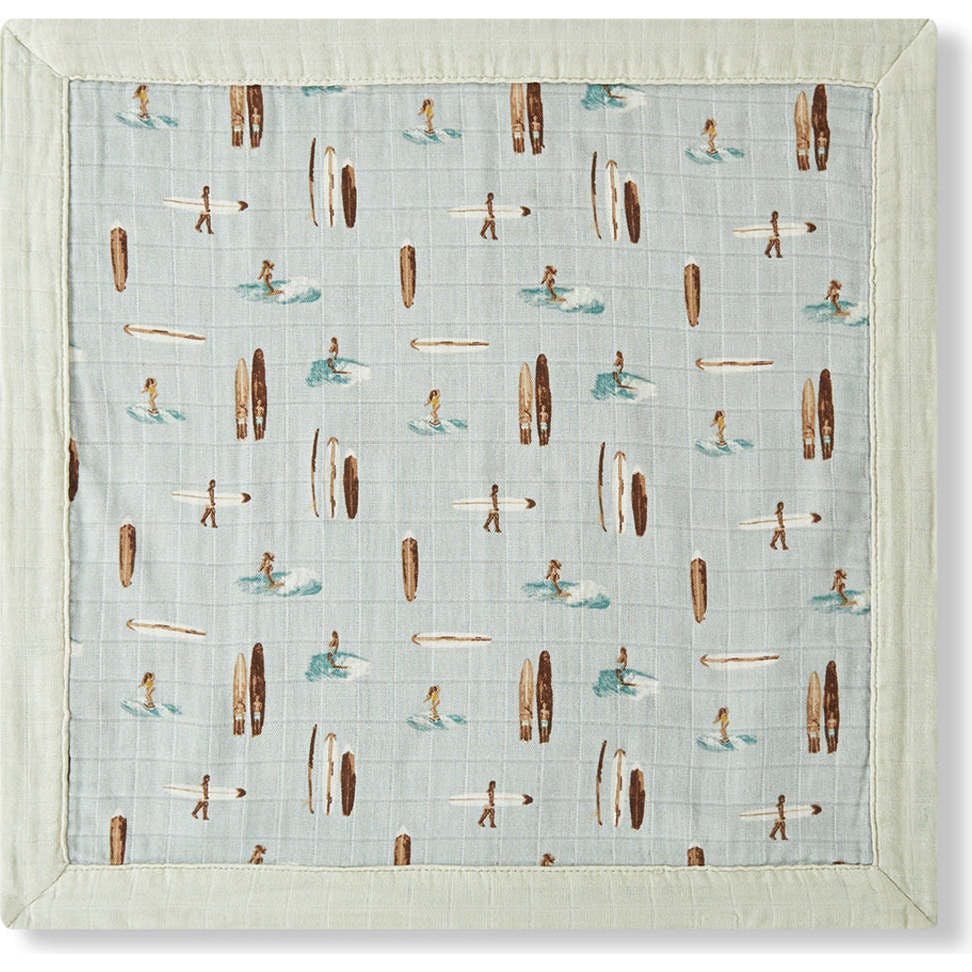 Vintage Surf Mini Lovey Two-Layer Muslin Security Blanket