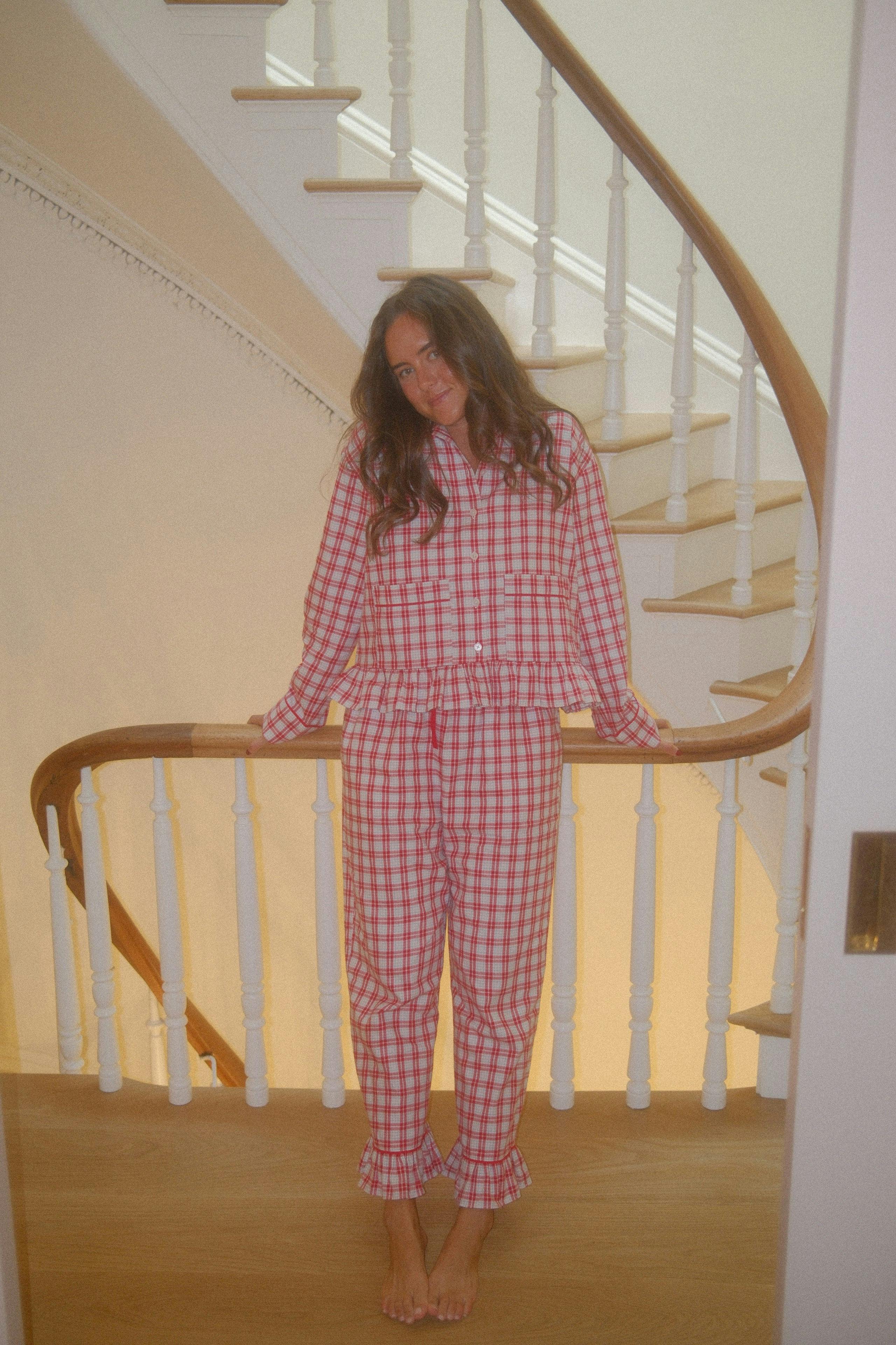 The Marnie Pajama Set - Peppermint Tartan