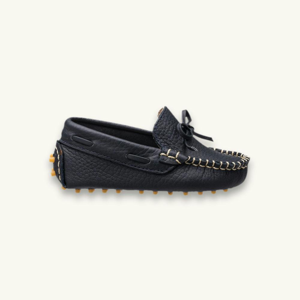 Toddler Driver Loafer | Navy Blue Leather